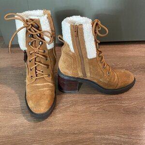 Marc Fisher Sherpa Lined High Heel Boots 7.5
